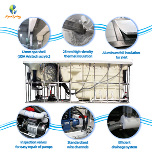 Venta directa de fábrica, el mejor <span class=keywords><strong>jacuzzi</strong></span> sobre el suelo, paneles acrílicos para 7 <span class=keywords><strong>personas</strong></span>, piscina - Product Image 4