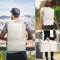 Sac à dos de voyage extensible pour articles personnels, sac de cabine approuvé par la TSA avec 3 cubes de rangement, sac à dos résistant à l'eau pour hommes et femmes