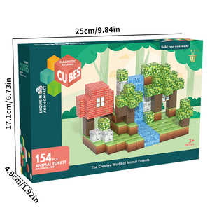 48pcs 48pcs STEM khối xây dựng từ lâu đài công chúa vườn khối từ khối nhựa cho trẻ em Đồ chơi - Product Image 2