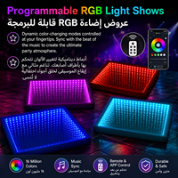 Piste de danse en verre étoilé LED RVB 3D pour mariages commerciaux, événements DJ, expositions