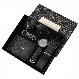 Set Regalo Aziendale Transfrontaliero <span class=keywords><strong>di</strong></span> Lusso ed Economico per <span class=keywords><strong>Uomo</strong></span>: Portafoglio, Cintura, Orologio al Quarzo, Occhiali da Sole, Occhiali con Stampa Serigrafica - Product Image 3