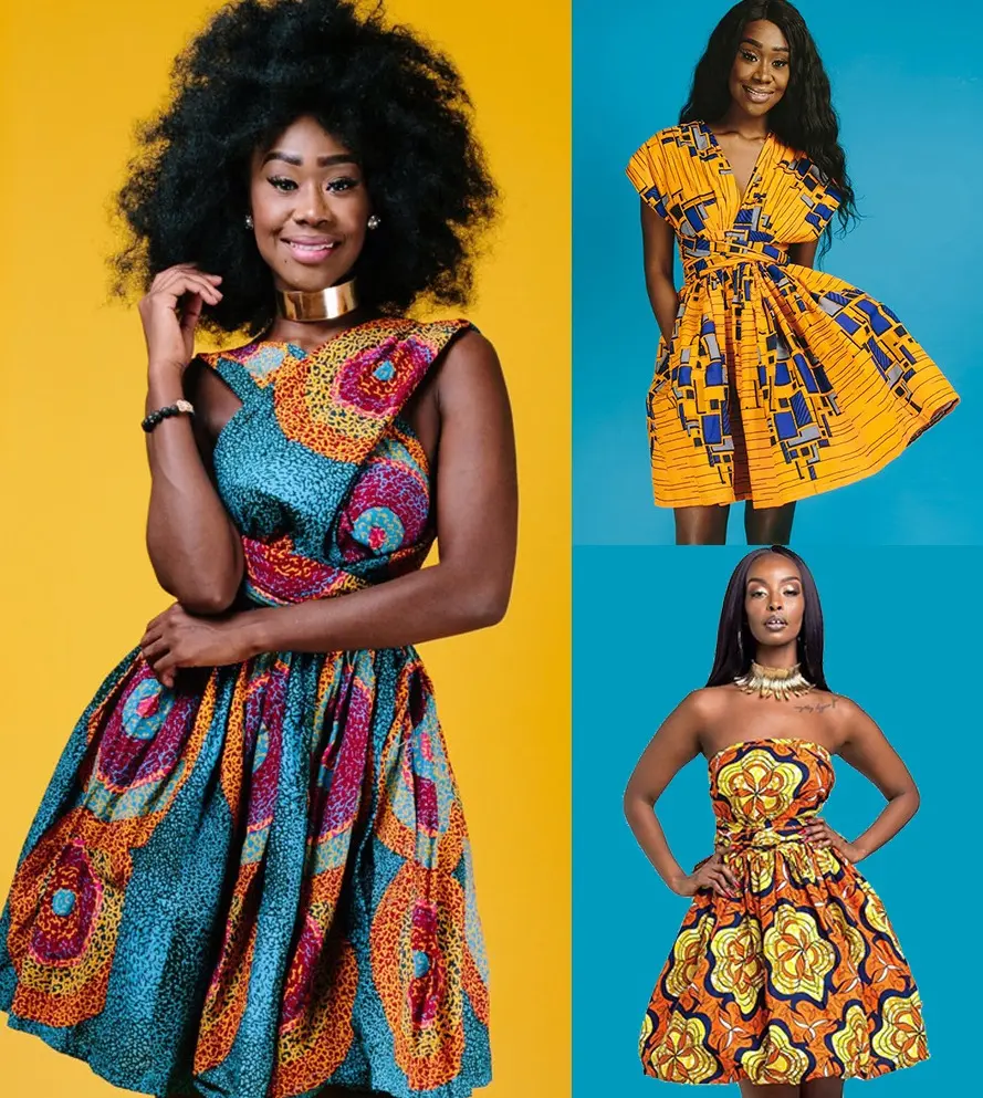 Women's African Traditional Dresses Africa Dashiki Party Dress Ethnic Clothing Elegant Floral Fashion Printed Dresses For Women