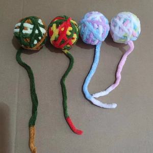 Minerva toptan çeşitli renk inşa Metal çan yün iplik kedi kendini eğlenceli Pet malzemeleri kedi kovalayan oyuncaklar - Product Image 4