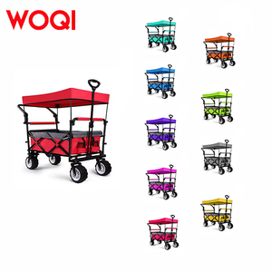 Woqi Hot Bán gấp Wagon New da bé vận chuyển du lịch đa địa hình Trailer Xe đẩy ráp có thể gập lại đẩy kéo - Product Image 1
