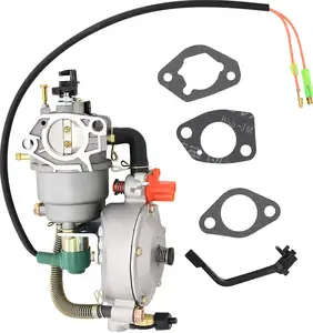 New Manual Choke Dual Fuel Carburetor LPG NG Conversion kit 4.5-5.5KW GX390 188F with Solenoid Generator Engine