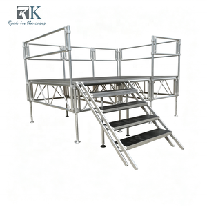 Plateforme de scène en aluminium, scène d'événement, scène de concert, scène de mariage avec escaliers et garde-corps pour l'extérieur et l'intérieur - Product Image 1