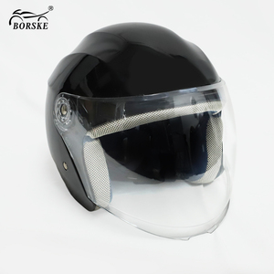 Casco de Motocicleta Borske Clásico Retro de Seguridad, Casco Abierto para Motocicleta y Scooter - Product Image 1