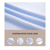 Jupes de bain en coton gaufré de haute qualité avec logo brodé personnalisé, réglables, blanches, pour spa, beauté, douche, filles