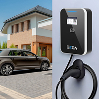 OEM 7kw 11kw 22kw Pengisi Daya EV Baru Pengisi Daya Tenaga Surya Tipe GBT Tipe 2 Tipe 1 Pengisi Daya EV AC yang Dipasang di Dinding OCPP1.6J DLB untuk BYD