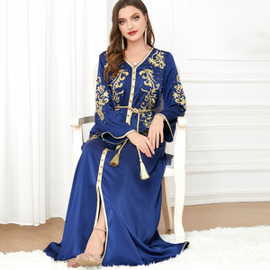 Vestido Afgano Elegante, Estilo Novedoso, Único y Exquisito, Islámico, Transpirable, de Manga Larga, para Fiestas de Ramadán - Product Image 4