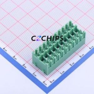 KF2EDGKVG-3.81-2*10P Plug-in Terminal Block Through hole,P=3.81mm Connector Board-to-Board / Socket - Closed 2x10P 3.81mm Green - Product Image 2