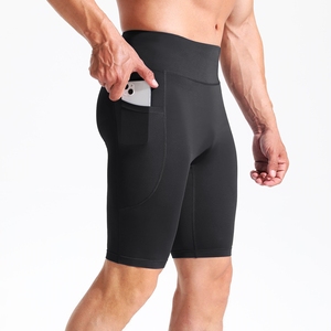 High Waist Running Tights Men's Quick Dry Gym Fitness Running <strong>Shorts</strong> Tights Men <strong>Compression</strong> <strong>Short</strong> - Product Image 2