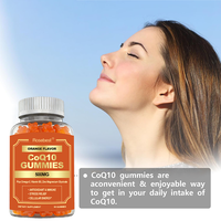 Complément alimentaire en gommes certifié GMP, marque privée OEM, végétalien, 500 mg de coenzyme Q10 et de vitamine B3, pour stimuler l'énergie cellulaire et la protection antioxydante