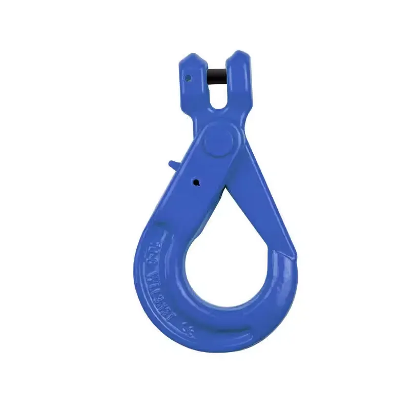 Clevis self-locking Safety hook 31.5T Drop Forged european type safety hooks for lifting sling