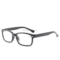 Prêt à expédier gris noir rouge Rectangle lunettes de lecture pour femmes et hommes léger rétro PC cadre pas cher accessoire