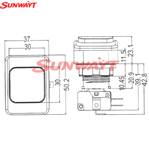 37*50mm 12V Rectangular Momentary Led Reset <b>Push</b> <b>Button</b> <b>Switch</b> Illuminated Arcade <b>Push</b> <b>Buttons</b> <b>Switches</b> - Product Image 4