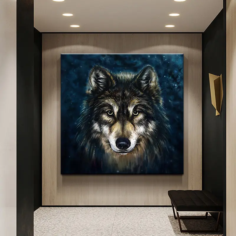 Modern Rogue Animal Art Pictures Canvas Printed on Canvas Painting Elephant Zebra Deer Wolf Wall Art Poster for Living Room