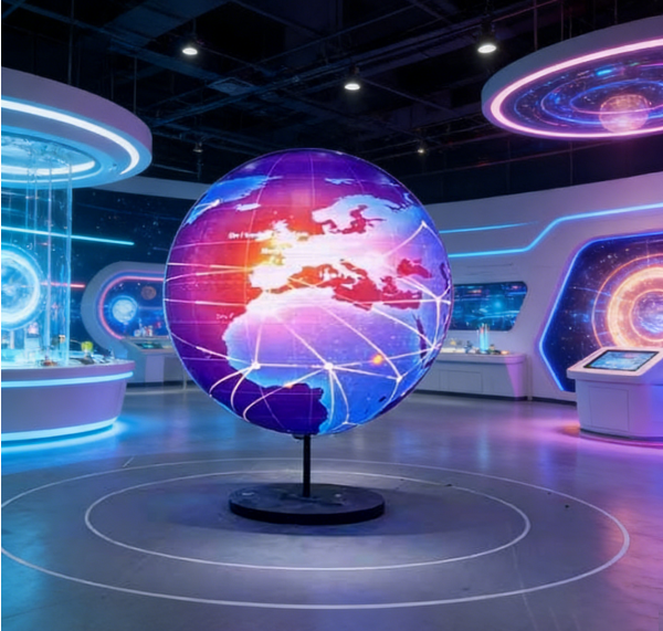 Custom Creative Indoor LED Ball Display P2.5 P3 HD Hanging Sphere LED Video Screen for Exhibition