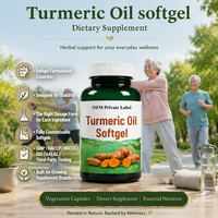 Fabricant OEM de capsules de curcuma et de curcumine personnalisées, 95% curcuminoïdes, poivre noir, huile de coco, marque privée