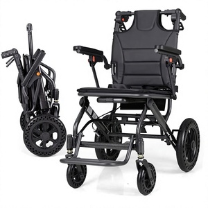 Offre Spéciale - Fauteuil Roulant Manuel Pliant Ultra Léger Divous D9005 en Alliage d'Aluminium pour Voyage en Avion, Transport Facile, Certifié CE - Product Image 1