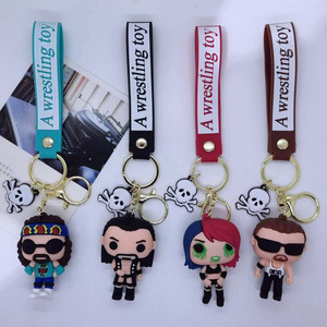 Vente en gros de jouets de lutte créatifs transfrontaliers, figurines de dessin animé, porte-clés, accessoires pour sacs et porte-clés de voiture, cadeaux, boîte mystère - Product Image 1