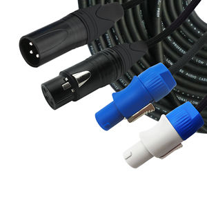 Câble hybride <span class=keywords><strong>combo</strong></span> DMX 3 broches Powercon, rallonge de câble d'alimentation PVC <span class=keywords><strong>XLR</strong></span> 2m pour éclairage de scène, alimentation LED, câble audio - Product Image 2