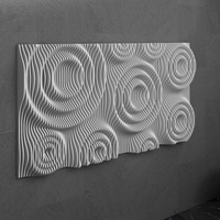 Décoration murale en bois ondulé, art paramétrique, impression 3D, fichier de découpe CNC, design mural paramétrique pour la décoration murale