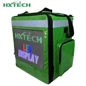 Wifi 4G Support Advertising Food Delivery Backpack LED Display With Battery Power Digital Signage Billboard Backpack