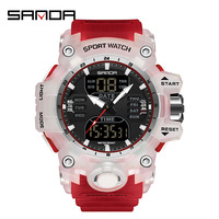Montre à quartz de luxe SANDA 6126 pour homme, bracelet en silicone, mouvement de haute qualité, style moderne, vente en gros d'usine, prix bas