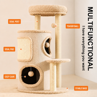 OEM ODM Grand arbre à chat multi-niveaux avec condo, griffoir en sisal naturel, support stable, meuble d'escalade pour chat
