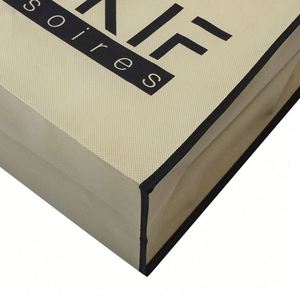 ถุงช้อปปิ้งสีเหลืองพิมพ์ลายเรียบง่ายสำหรับสินค้าปลีก ของชำ และของใช้ทั่วไป ทำจากผ้าไม่ถักทอ รีไซเคิลได้ - Product Image 6