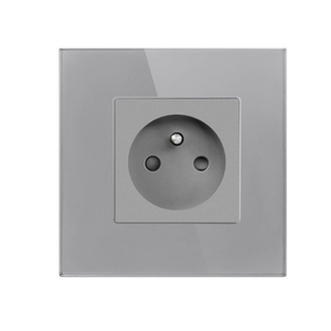 Prise murale, prise de courant, panneau en verre cristal miroir, 86 mm, 16 A, prise électrique française, <span class=keywords><strong>Pologne</strong></span> - Product Image 4