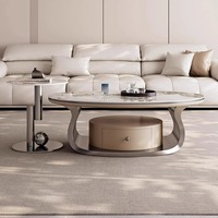 2025 Wohnzimmer Luxus Rock Plate Couch tisch Kleine Wohnung Oval Rechteckig Minimalist Neue High-End-Kombination für Kleine