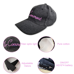 Biểu Tượng Tùy Chỉnh <span class=keywords><strong>LED</strong></span> Đảng Nhấp Nháy Sợi Mũ Bóng Chày 100% Bông Phát Sáng Trong Bóng Tối Hat Cho Unisex Đêm Chạy Thanh DJ Khiêu Vũ Bên - Product Image 6