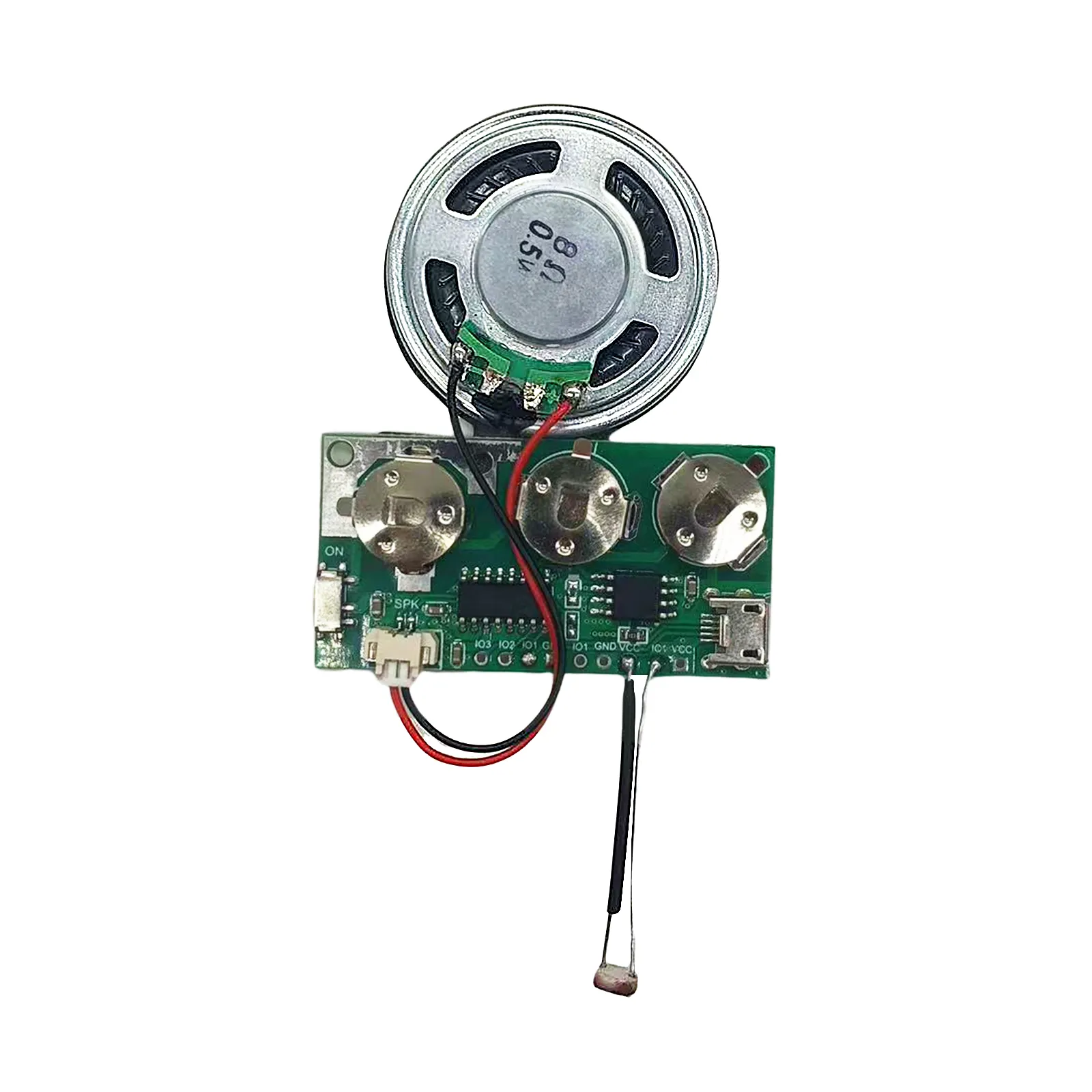 Capteur de lumière USB enregistrable 16M programmable personnalisé Module vocal de musique Puce sonore pour carte de voeux audio de bricolage et cadeau de bricolage