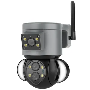 Projecteur Zoom 10X caméra de sécurité intelligente sans fil pour cour/jardin/croisement caméra de résolution claire 4mp 2K