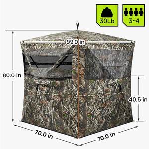 Abri de chasse camouflage facile à monter, tente pop-up légère, abri au sol pour la chasse au cerf, protection UV, design pliable - Product Image 4