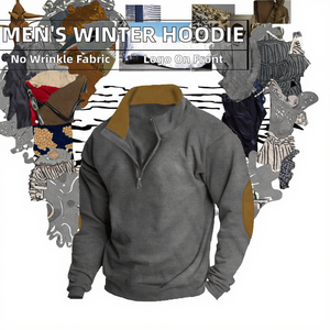 Sweat à capuche polaire demi-zippé pour homme, personnalisable avec logo, grande taille, broderie 3D, séchage rapide, pull-over, vente en gros, édition 2026 - Product Image 2