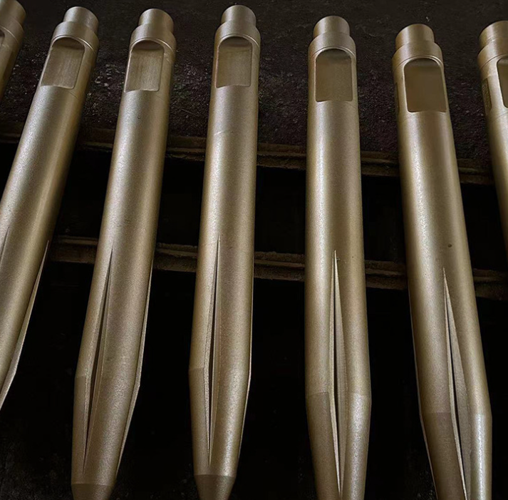 Excavator Hydraulic Breaker Chisel Rod Breaker Chisel Conical Slotting ...