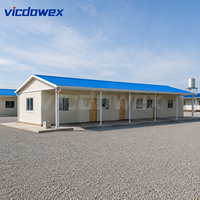 VICDOWEX Maison préfabriquée contemporaine en structure acier de type T, avec isolation thermique et caractéristiques ignifuges, pour personnel de luxe