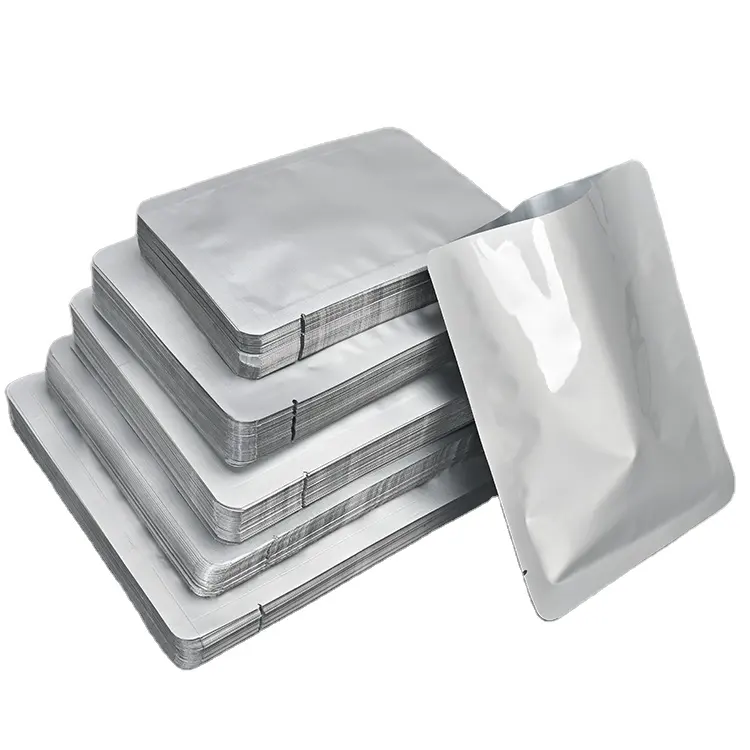 Cấp Thực Phẩm BPA Miễn Phí Mylar Chân Không Nhôm Lá Túi Tất Cả Các Kích Cỡ Bạc Sữa Túi Độ Ẩm Bằng Chứng Tùy Chỉnh Truyền Kẹo Túi