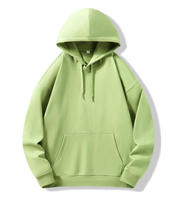 Hoodie Pria 330gsm Bahan Katun 100% Tebal Oversize Drop Shoulder Streetwear OEM Logo Custom