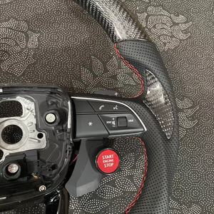 Volant sport personnalisé en fibre de carbone pour <span class=keywords><strong>Audi</strong></span> B8/B9/TTS/A4/B8.5/A5/A6/C7/C8/A7/A8/Q3/Q5/S3/S5/RS5/<span class=keywords><strong>R8</strong></span> avec boutons <span class=keywords><strong>R8</strong></span> et 3 branches - Product Image 3
