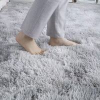 Tapis et carpettes en fourrure de soie de luxe grande taille, antidérapants et moelleux, pour chambre à coucher et salon