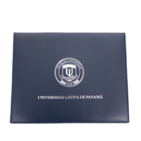 Porte-certificat et couverture de diplôme en cuir PU A4 avec tailles et logo personnalisables