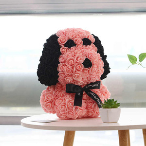 25CM Rose Dog Rose Box Fortune Dog unicornio Vida eterna gastar chino Día de San Valentín propuesta regalo de cumpleaños - Product Image 3