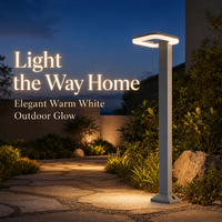 Lampe de jardin LED moderne 18W en aluminium, étanche, pour allée, poteau, éclairage extérieur résidentiel, cour, allée de voiture, parc