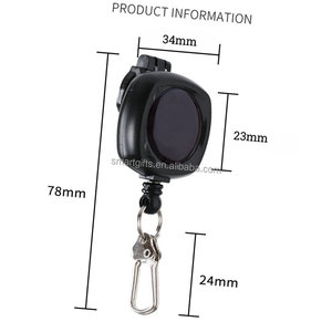Porte-badge rétractable anti-perte avec rotation à 360 degrés et sangle en cuir - Product Image 3