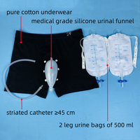 Pantalon de drainage urinaire pour homme avec ceinture de cathéter, collecteur d'urine, sac à urine pour la jambe