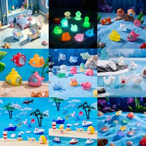 Figura de Resina <span class=keywords><strong>3D</strong></span> de <span class=keywords><strong>Animales</strong></span> Marinos: Ballena, Delfín, Tortuga Marina, Pez, Rayo, Concha, Coral, Brillante en la Oscuridad, Translúcida, para Piscina, Playa, Arena, Océano, Submarina - Product Image 2